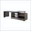 Table basse à plateau relevable Farmhouse avec portes de grange, prise de courant et roulettes-129414929