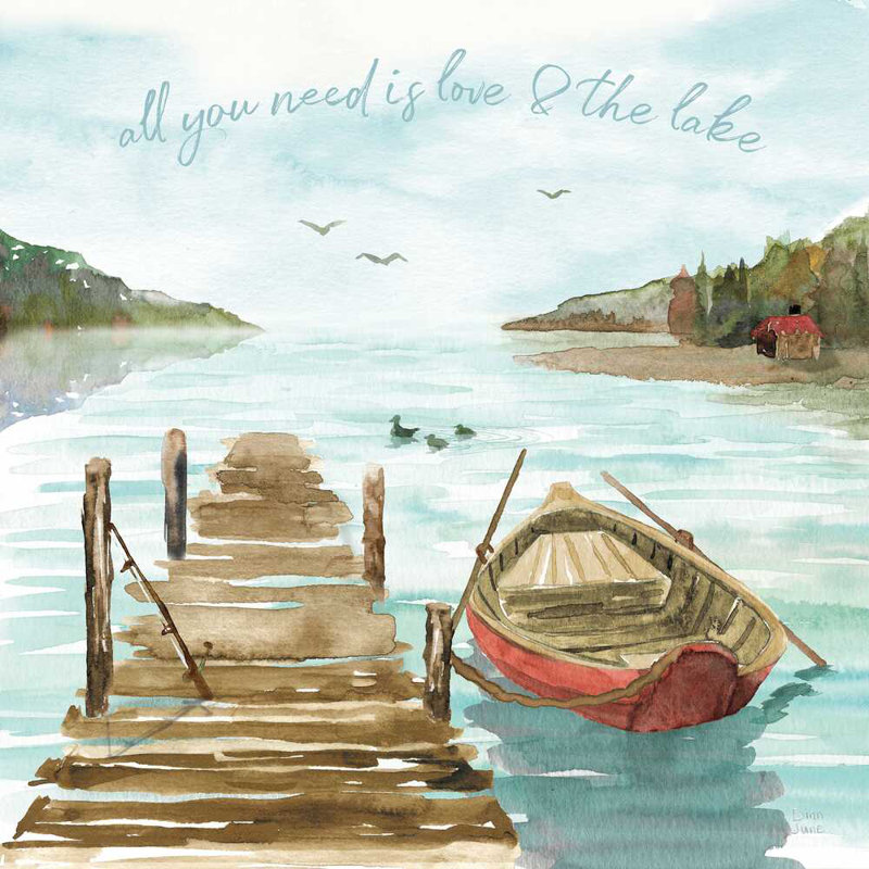 Lake Love II, H 12 po x l 12 po x P 1,25 po