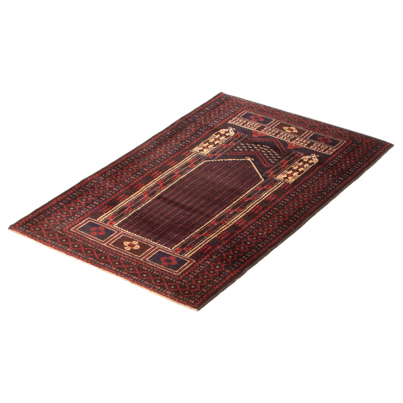 Tapis rectangulaire unique de 2 pi 11 po x 4 pi 7 po brun foncé
