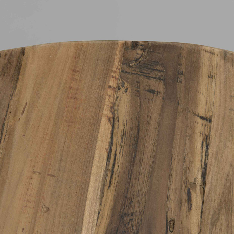 Sandrine Pedestal Coffee Table, Brut, 34.5cm H x 60cm W x 60cm D