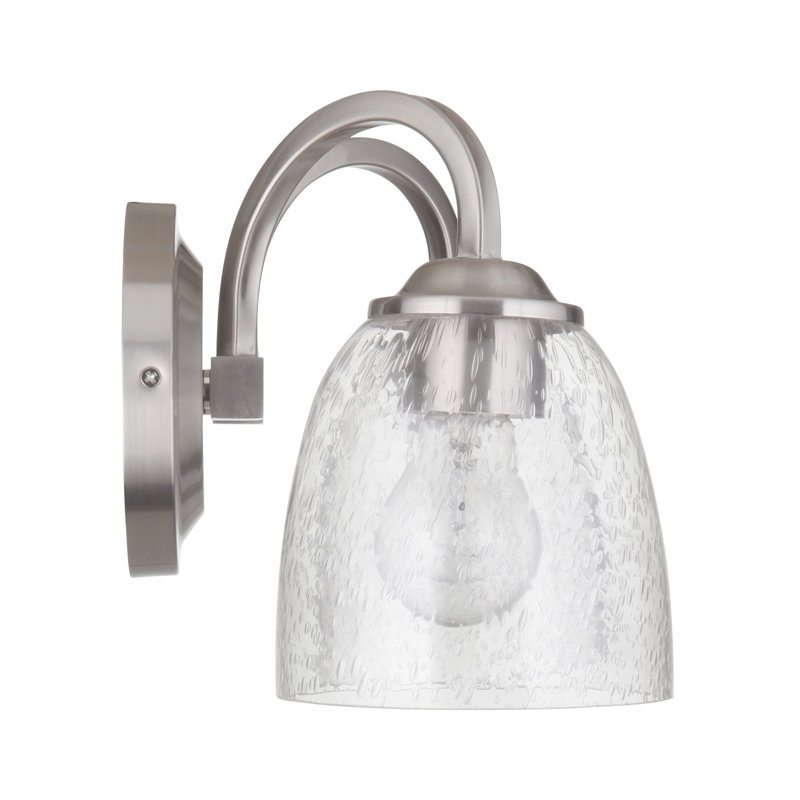 Tisa 2 - Light Dimmable Vanity Light, Brushed Polished Nickel, Clear Seeded