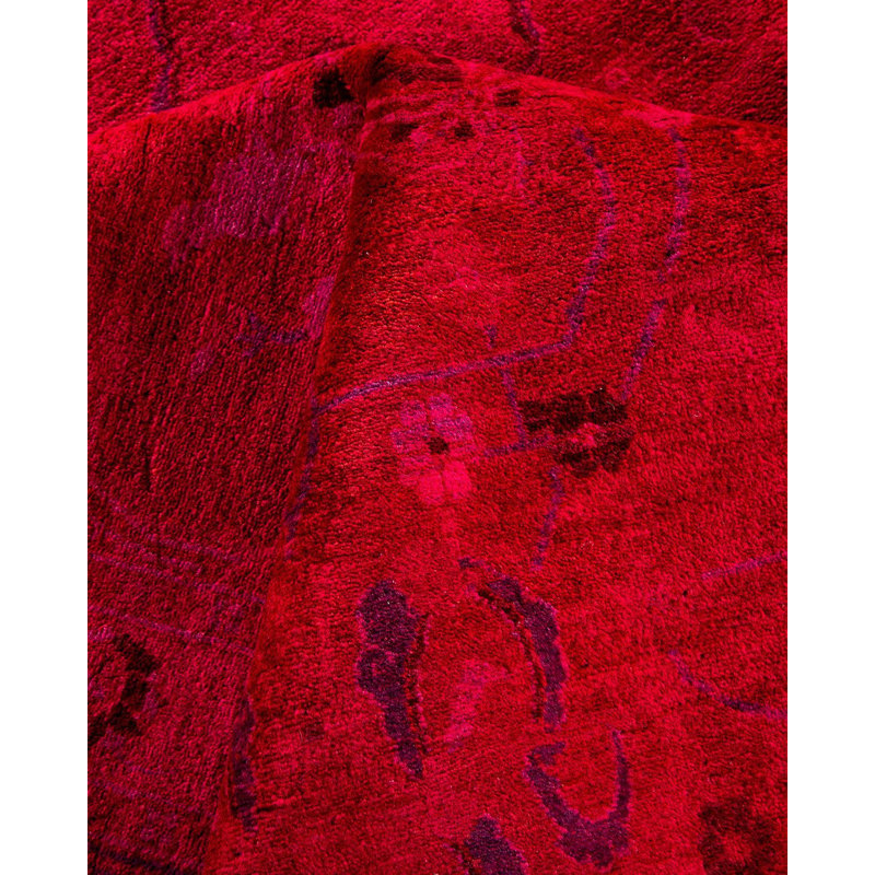 Tapis unique rouge 9 pi 10 po x 17 pi 7 po Yuleidi