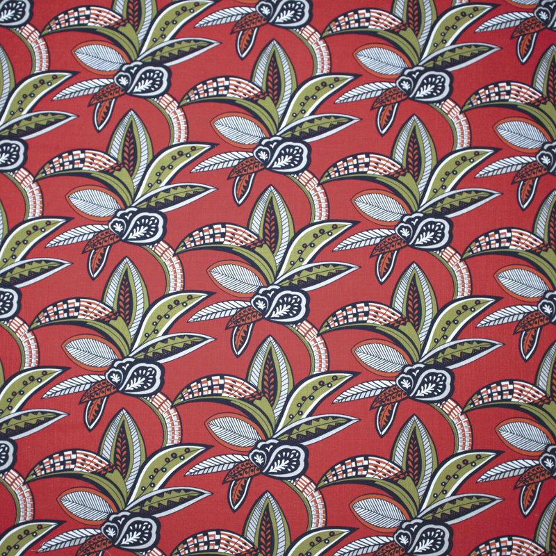 Africalia Tanzania Fabric, Coral