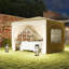 3x3m Pop-Up Gazebo Shelter with Accessories Dark Grey-135726316-135726318