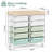 Metal Rolling Cart with Wheels,Rolling Storage Cart with 10 Large Drawers, Utility Cart with Wooden TableTop-114476412