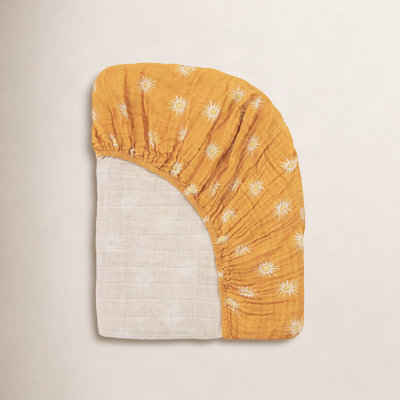 Golden Hour Muslin Midi Crib Sheet