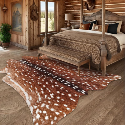 Irregular Animal Print Area Rug