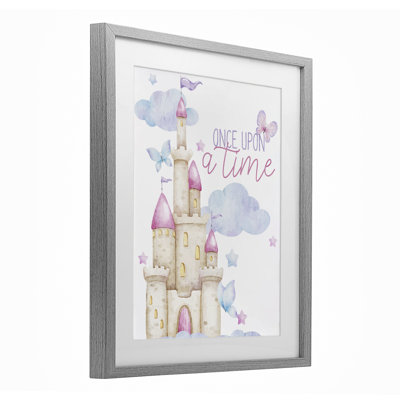 Once Upon A Time Castle Framed Print Under Glass, design by Kim Allen