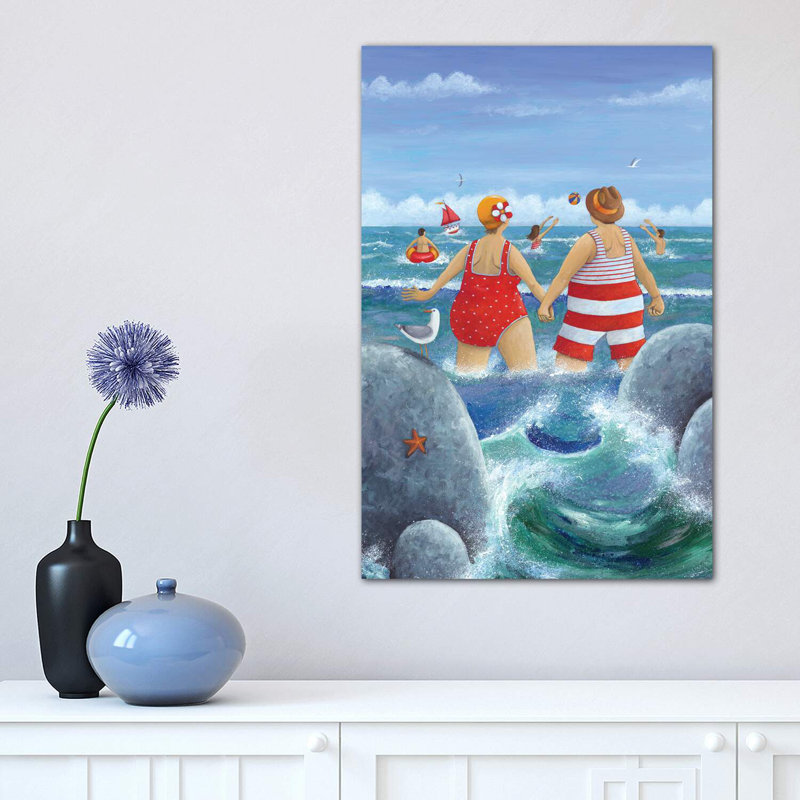 I Do Like To Be Beside The Seaside by Peter Adderley - Wrapped Canvas Print, 30.48 cm H x 45.72 cm W