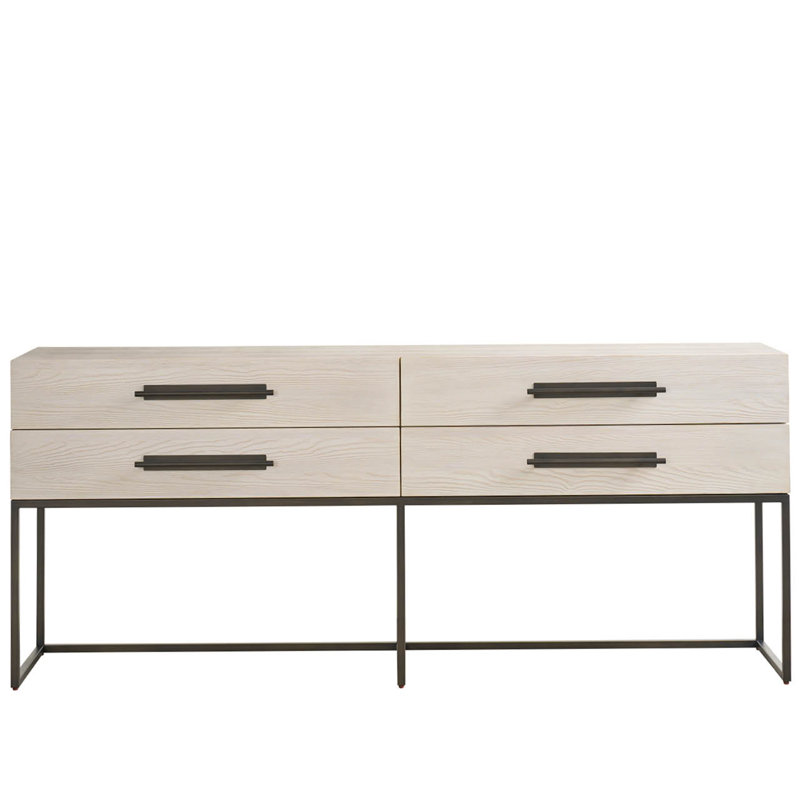 Dwell 76'' W Solid Wood Console Table, Ivory