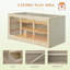 Amber Wooden Hamster Cage Openable Top for Dwarf Hamster Tray Natural