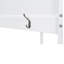 Grand lit superposé en bois avec tablettes intégrées, boîte de rangement, lumière DEL et station de charge USB, blanc-368304942