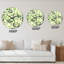 Silhouette de feuilles d'eucalyptus I - horloge murale à motifs-1256865203
