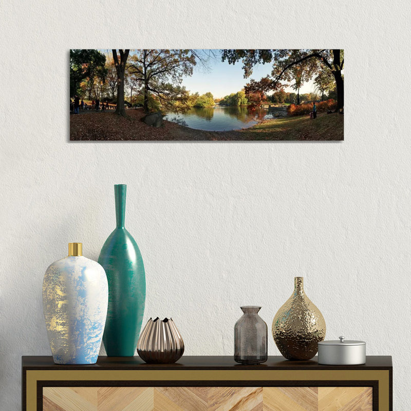 360 Degree View Of An Urban Park, Central Park, Manhattan, New York City, New York State, USA #2 - Wrapped Canvas Panoramic Print