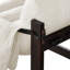 Chaise d'appoint en chenille avec structure en bois