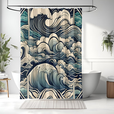 Emmani Abstract Shower Curtain