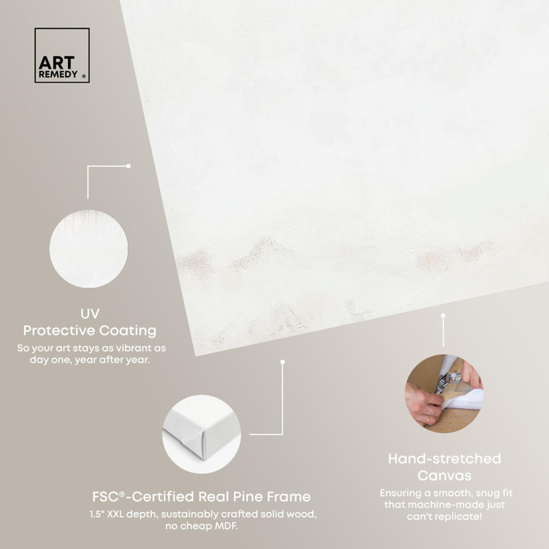Subtle Transitions Canvas Minimalist Abstract by Art Remedy, 12" H x 12" W x 1.5" D, Wrapped Canvas