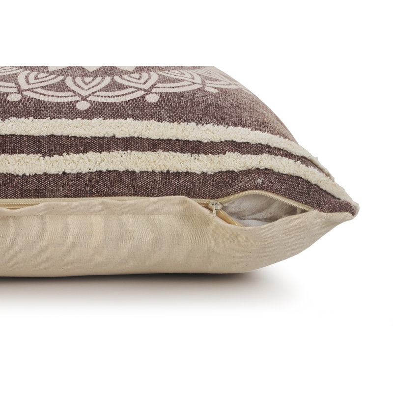 Ensemble de 2 coussins en coton Classic, Brun