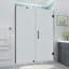 Porte de douche à charnière sans cadre avec verre transparent StarCast l 67,25 po x H 80 po Belmore XL-110780432-93064760