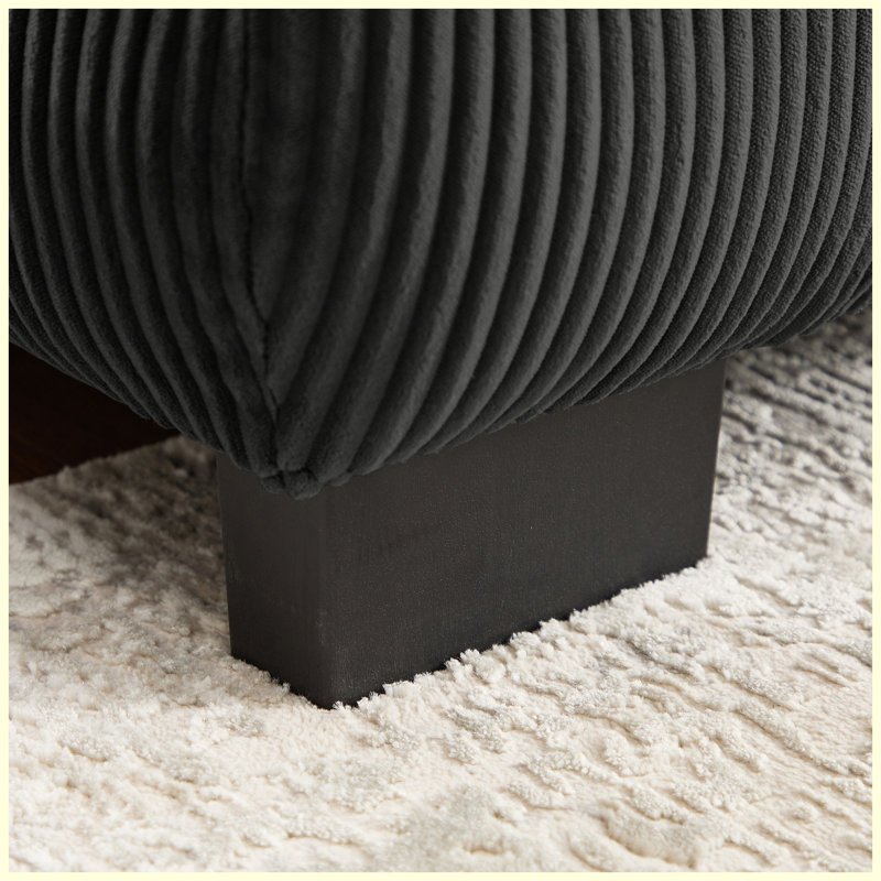 Causeuse 76,4 po Cloud Couch, canapé modulaire minimaliste 2 places avec coussins épais, velours côtelé respirant