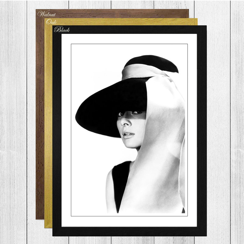 Audrey Hepburn 6 Framed Print, Black