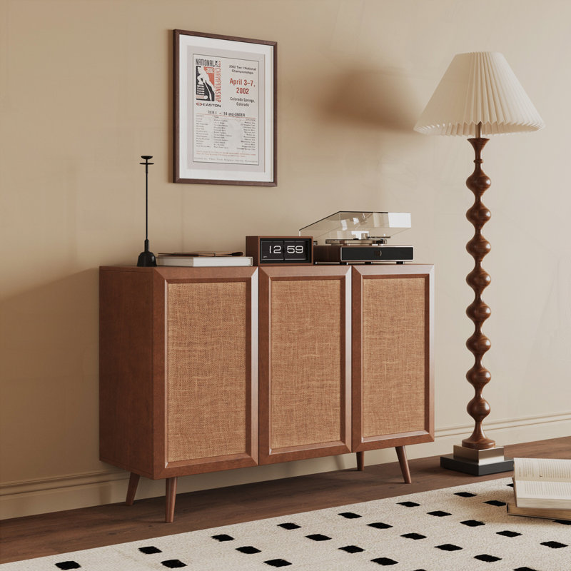 Wood Console Table with 4 Legs