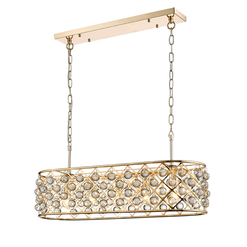Katharine 5 - Light Metal Chandelier Pendant, Gold