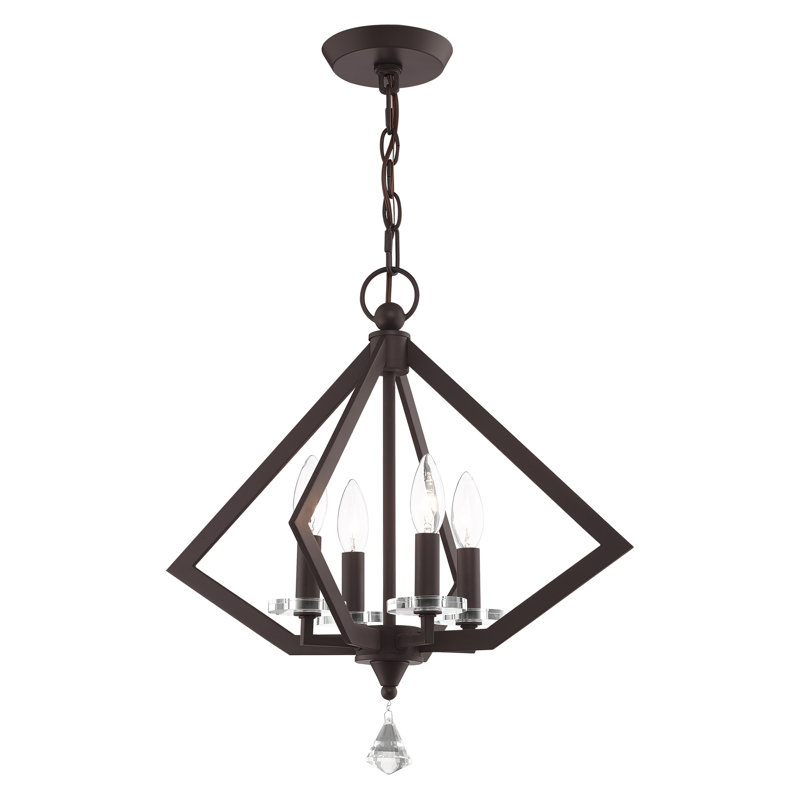 Djanae 4 - Light Dimmable Geometric Chandelier, Bronze