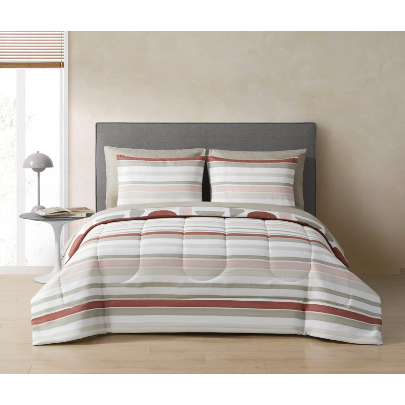 Kaiser 7 Piece Mix & Match Bedding Set, Full Comforter + 6 Additional Pieces, Orange
