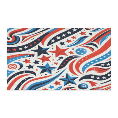Bold Patriotic Lines Braided Rug