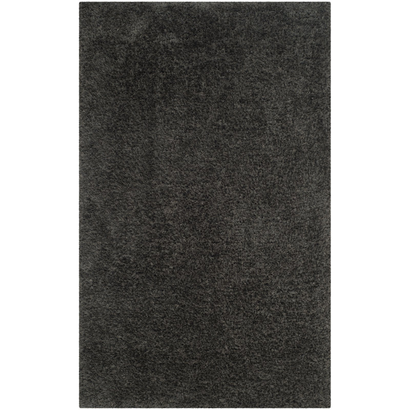Franklynn Shag Hand Tufted Performance Solid Color Rug, Rectangle 3' x 5'