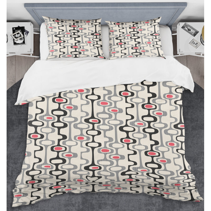 Abstract Modern & Contemporary Polyester Duvet Cover, Twin Duvet Cover + 1 Sham