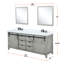 Meuble-lavabo gris cendré L 32 po x H 32 po, comptoir en marbre de culture et comptoir à teinture du robinet