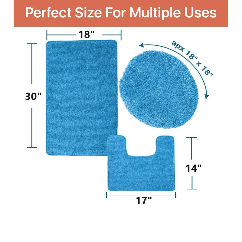 Ensemble de tapis de bain Mckeel, Turquoise