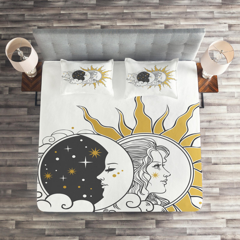Polyester Coverlet, King Bedspread + 2 Shams