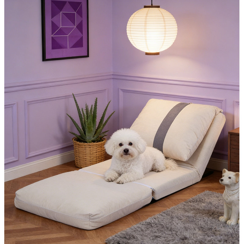Canapé-lit moderne pour adultes et animaux de compagnie, Beige