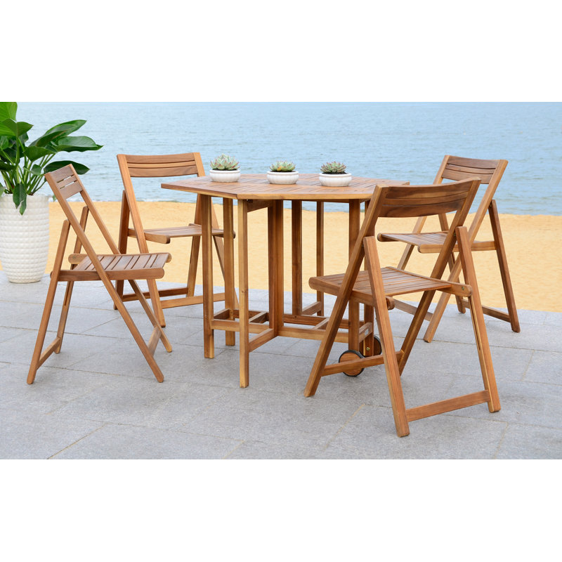 Outdoor Brytni 4 Seater Dining Set, Natural