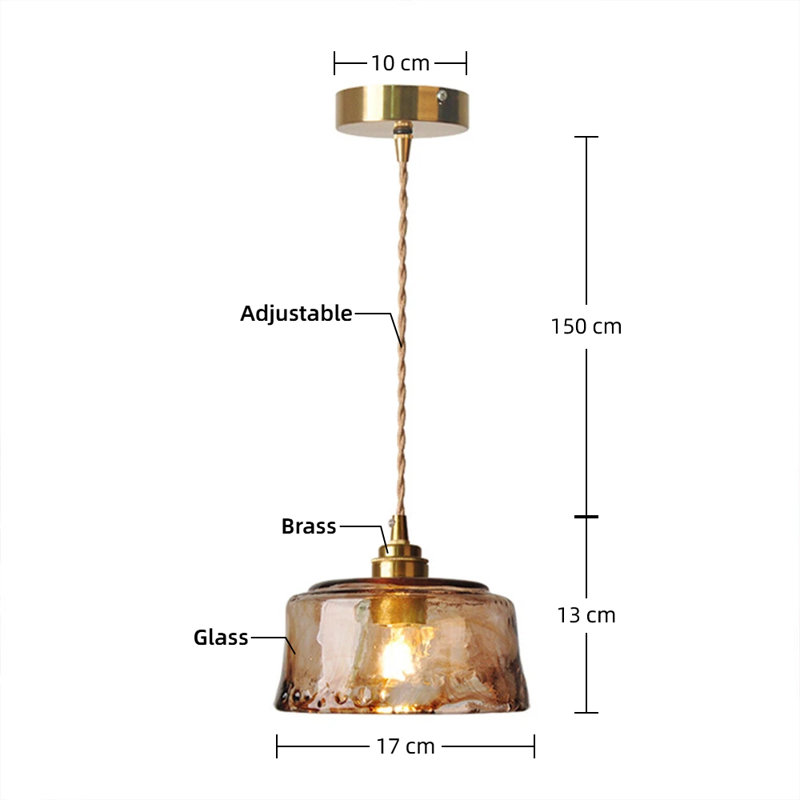 1 - Light Brushed Brass Pendant