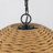 3-Light Dome Jute Pendant Light