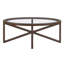 Table basse moderne simple en verre, table basse en verre trempé, table basse moderne pour terrasse de salon-400609642