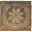 Antique Oversized Aubusson Square Tapestry With Floral Medallion - Rug & Kilim