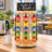 Solid Wood Rotating Snack Rack with Chalkboard