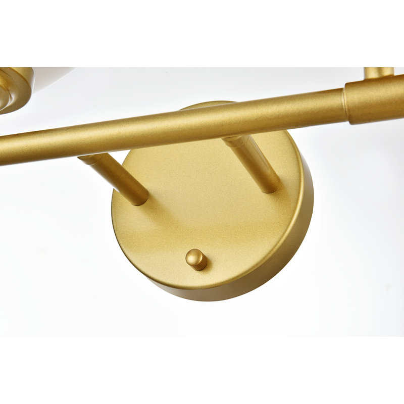 Armed Sconce, Brass, White