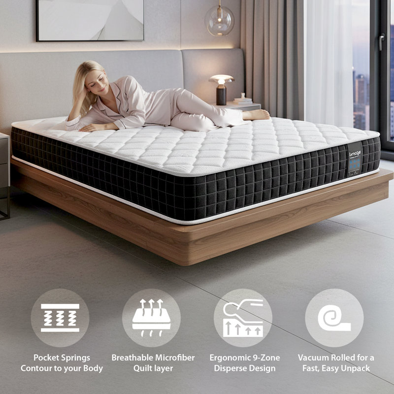 Cloud Medium Pillow Top Pocket Sprung Mattress, Single (3')