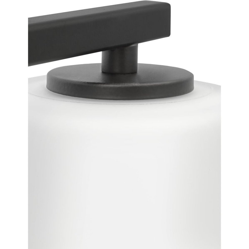 Éclairage pour meuble-lavabo à intensité variable 3 lumières Rozerin, Noir mat, Blanc