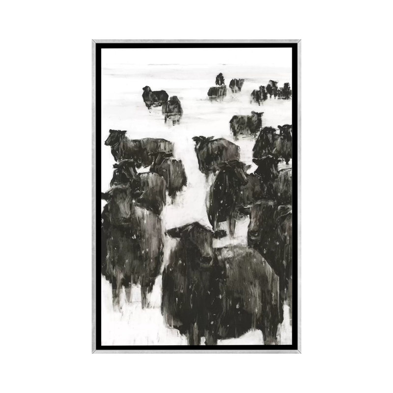 Reproduction d’art, "Winter coat I" par Ethan Harper, Pas de tapis, H 40 po x l 26 po x P 1,5 po, Toile avec cadre argenté