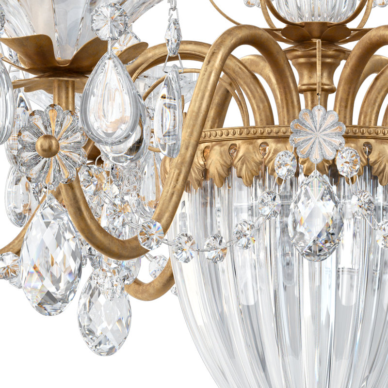 Bagatelle 7 - Light Chandelier, Heirloom Gold, Clear Spectra Crystal