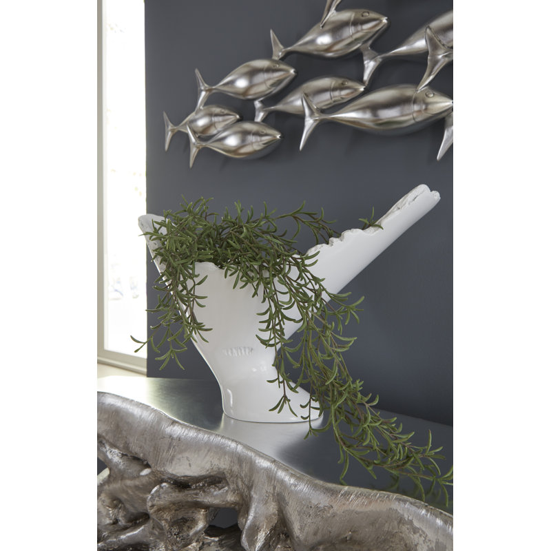 Cast Naturals 14" Resin Table Vase, White