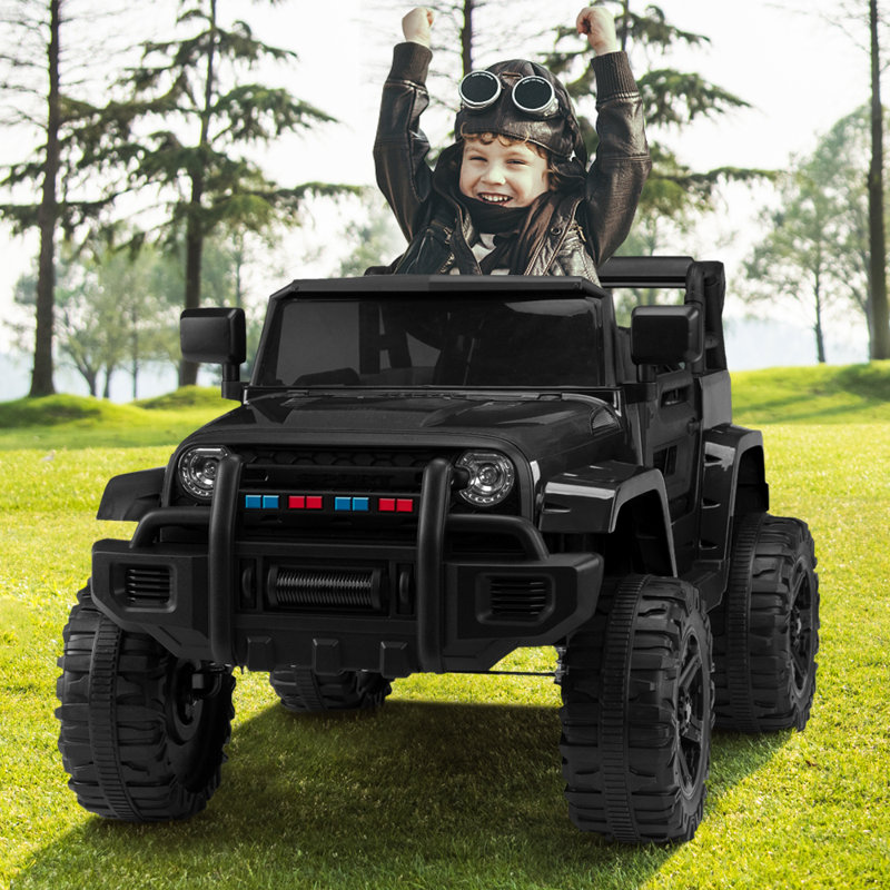 Voiture et camion électriques pour enfants, Noir