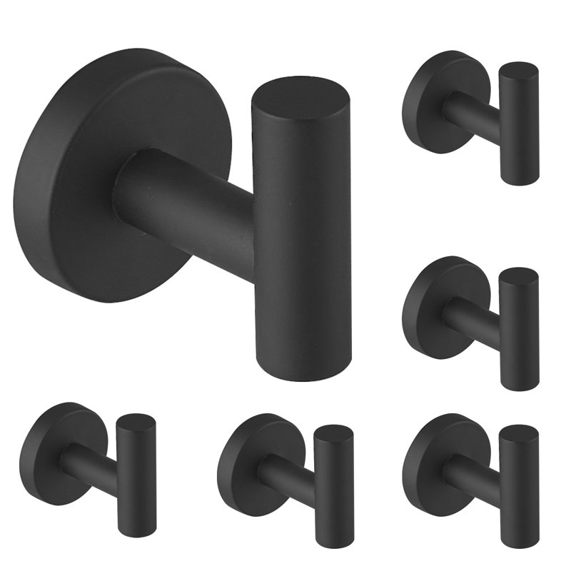 Wall Towel Hook, Matte Black